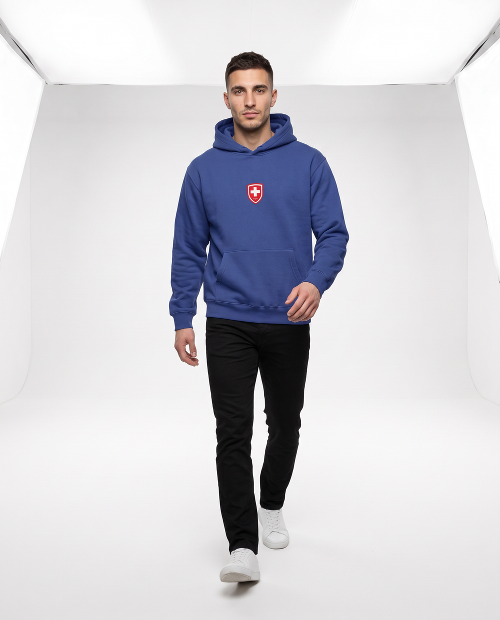 Schweiz Schild Oversized Hoodie